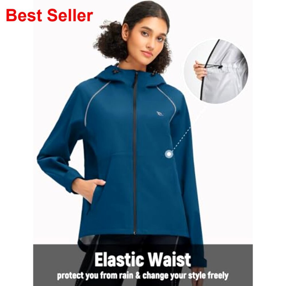 Waterproof Packable Lightweight Running Jacket Re… - image 4
